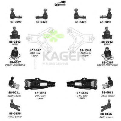 Подвеска колеса KAGER 801173