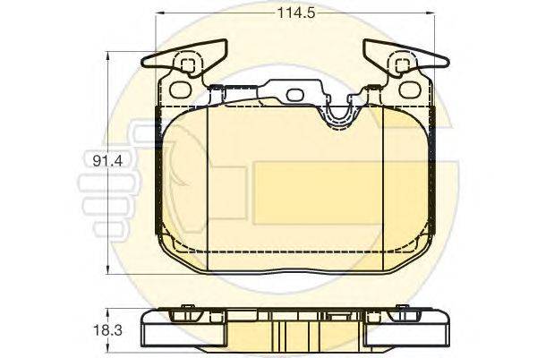 Комплект тормозных колодок, дисковый тормоз BMW 34116857968