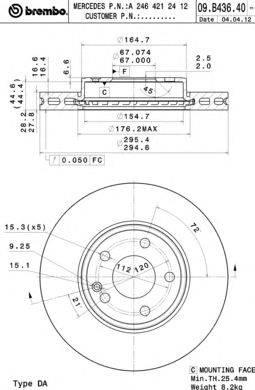 Тормозной диск AP 25285 V