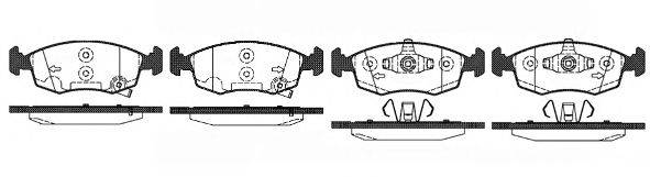Комплект тормозных колодок, дисковый тормоз KAWE 017250