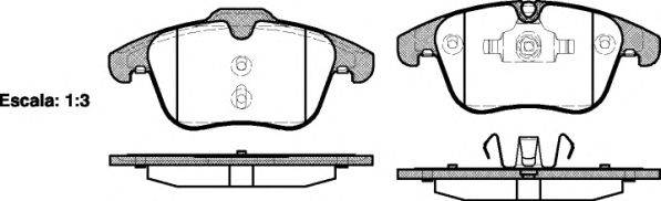 Комплект тормозных колодок, дисковый тормоз KAWE 121900