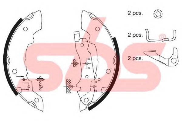 Комплект тормозных колодок sbs 18512799308