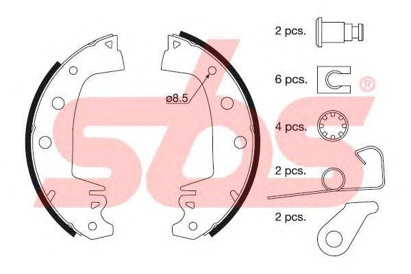 Комплект тормозных колодок sbs 18512739320