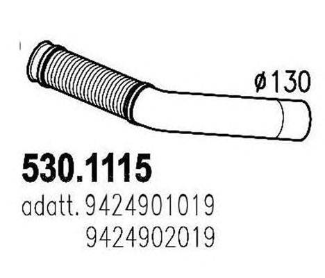 Труба выхлопного газа ASSO 5301115