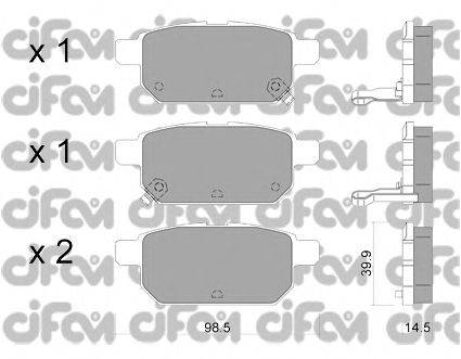 Комплект тормозных колодок, дисковый тормоз CIFAM 822-915-0