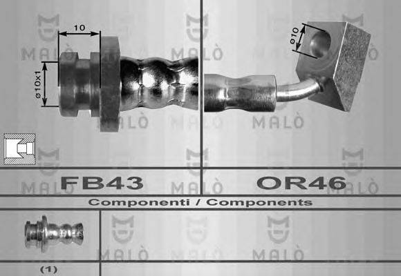 Тормозной шланг MALÒ 80059