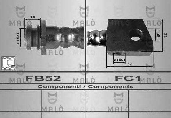 Тормозной шланг MALÒ 80272