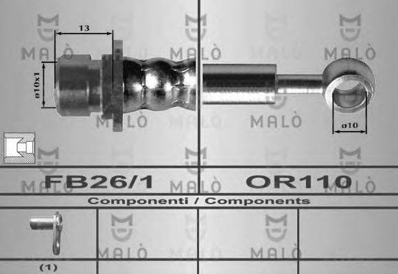Тормозной шланг MALÒ 80458