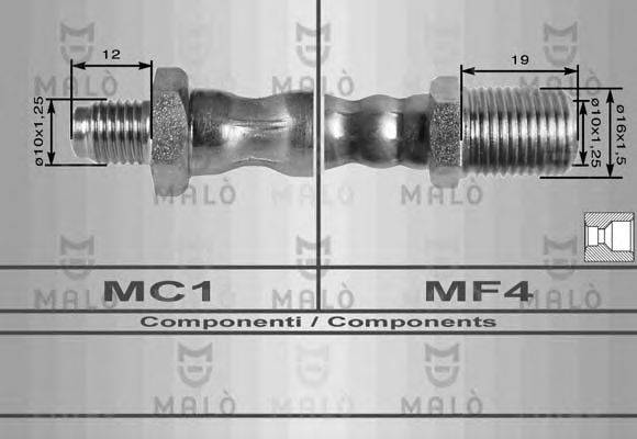 Тормозной шланг MALÒ 8076