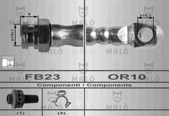 Тормозной шланг MALÒ 8372