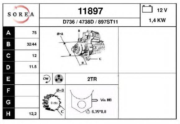 Стартер EAI 11897