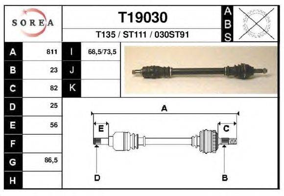 Приводной вал EAI T19030