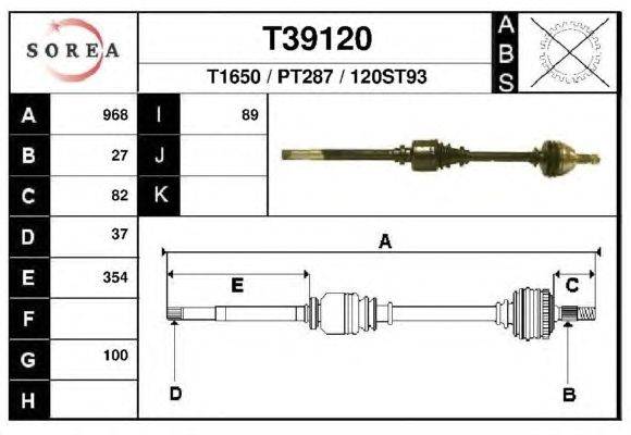 Приводной вал EAI T39120