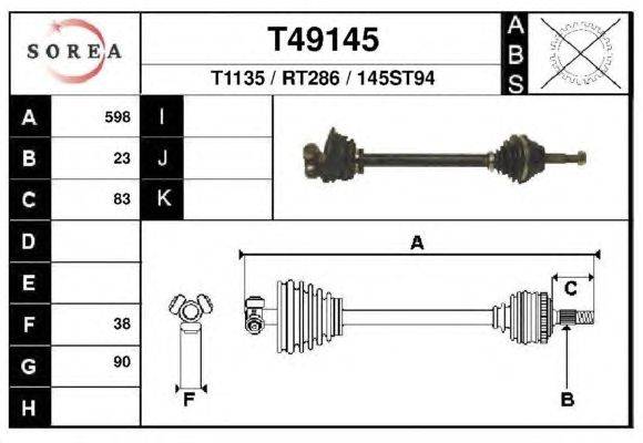 Приводной вал EAI T49145