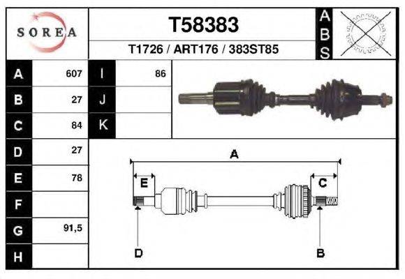 Приводной вал EAI T58383