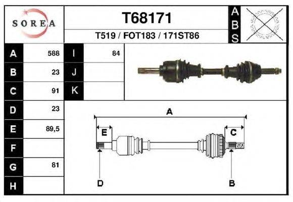 Приводной вал EAI T68171