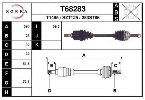 Приводной вал EAI T68283