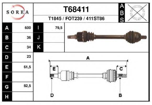 Приводной вал EAI T68411