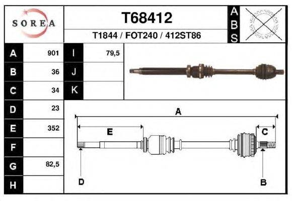 Приводной вал EAI T68412