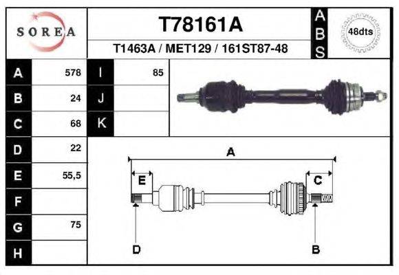 Приводной вал EAI T78161A