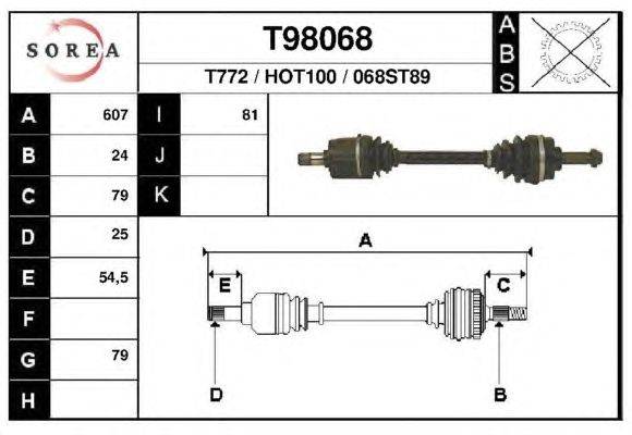 Приводной вал EAI T98068