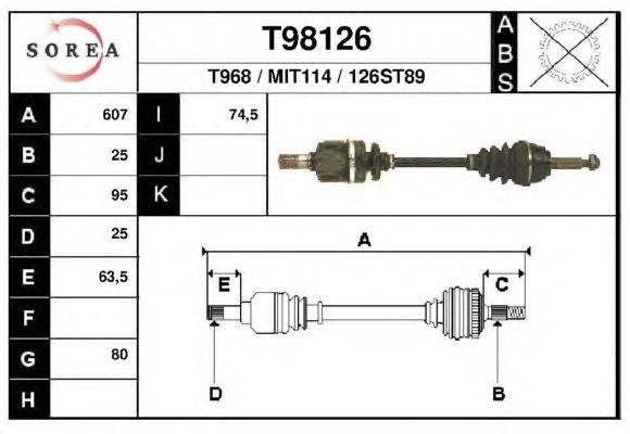 Приводной вал EAI T98126