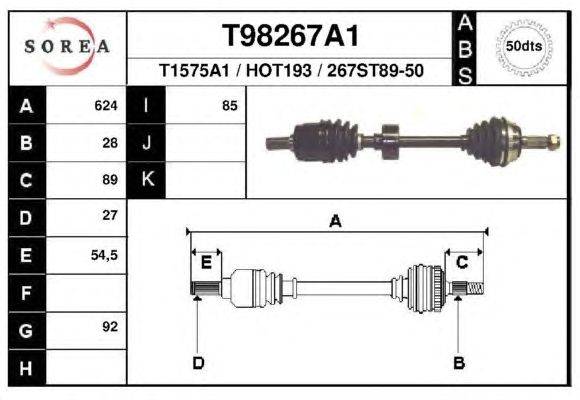 Приводной вал EAI T98267A1