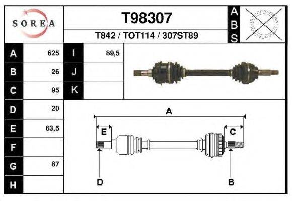 Приводной вал EAI T98307