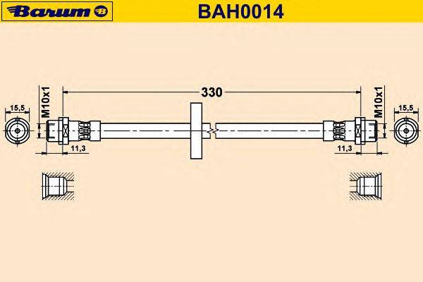 Тормозной шланг BARUM BAH0014