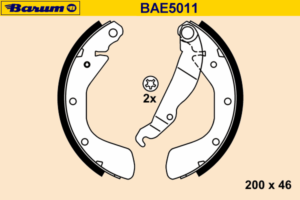 Комплект тормозных колодок BARUM BAE5011