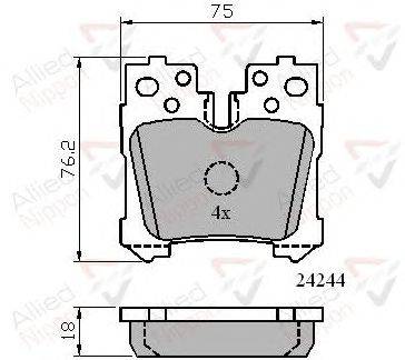 Комплект тормозных колодок, дисковый тормоз COMLINE ADB01722