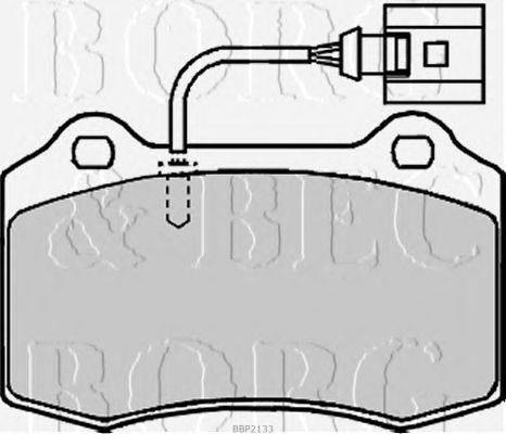 Комплект тормозных колодок, дисковый тормоз BORG & BECK BBP2133