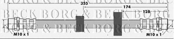 Тормозной шланг BORG & BECK BBH6425