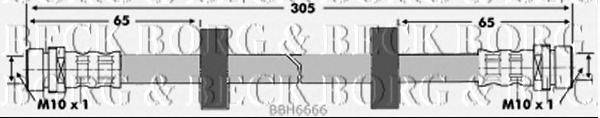 Тормозной шланг BORG & BECK BBH6666