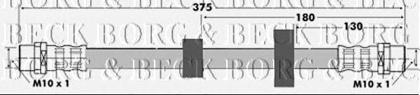 Тормозной шланг BORG & BECK BBH6869