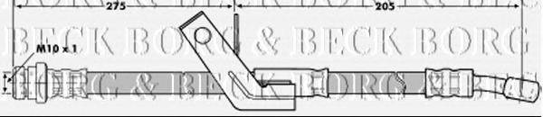 Тормозной шланг BORG & BECK BBH7045