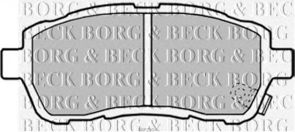 Комплект тормозных колодок, дисковый тормоз BORG & BECK BBP2304