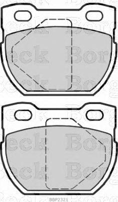 Комплект тормозных колодок, дисковый тормоз BORG & BECK BBP2321
