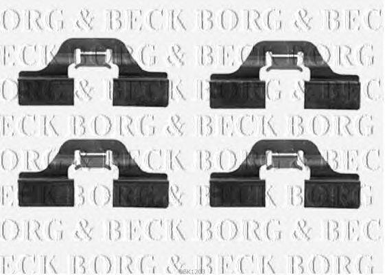 Комплектующие, колодки дискового тормоза BORG & BECK BBK1203