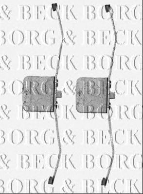 Комплектующие, колодки дискового тормоза BORG & BECK BBK1226