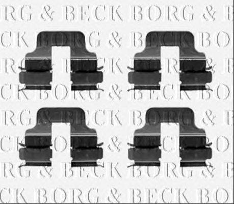 Комплектующие, колодки дискового тормоза BORG & BECK BBK1234