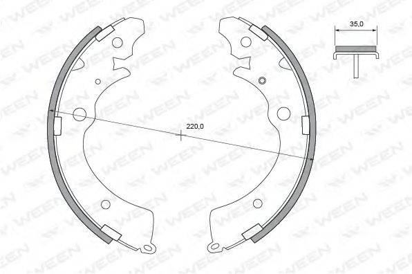 Комплект тормозных колодок WEEN 1522138
