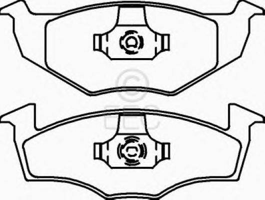 Комплект тормозных колодок, дисковый тормоз EEC BRP0911