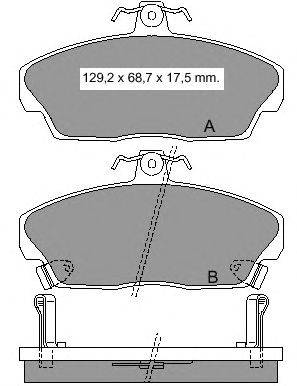 Комплект тормозных колодок, дисковый тормоз VEMA 21515