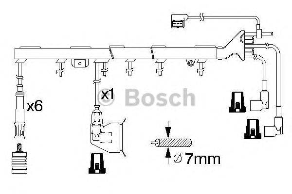 Комплект проводов зажигания BOSCH 0986356324