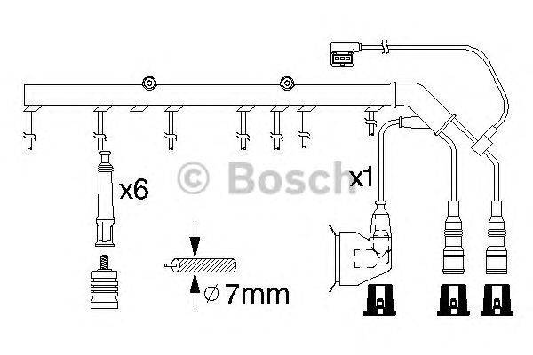 Комплект проводов зажигания BOSCH 0 986 356 326