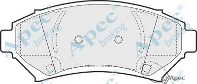 Комплект тормозных колодок, дисковый тормоз APEC braking PAD1002