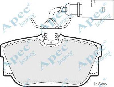Комплект тормозных колодок, дисковый тормоз APEC braking PAD1215