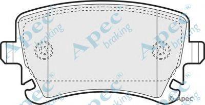 Комплект тормозных колодок, дисковый тормоз APEC braking PAD1298