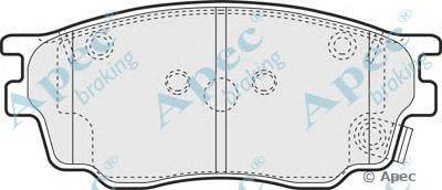 Комплект тормозных колодок, дисковый тормоз APEC braking PAD1301
